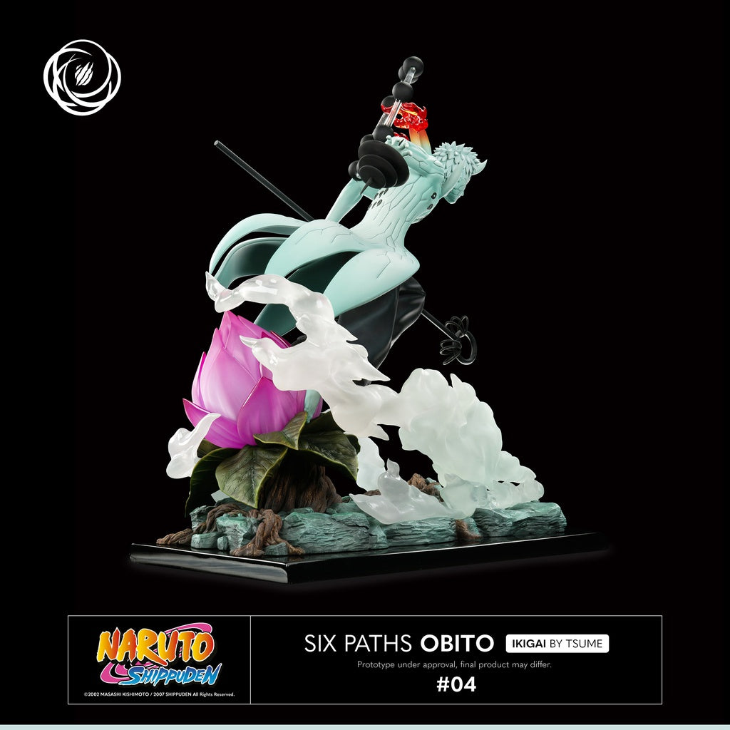 Statue Obito tenant Shakujo de Chakra noir vue latérale Tsume 1/6