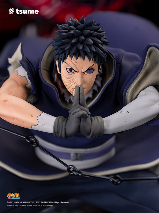 Statue collector Tsume Obito Uchiha Ultra HQS gros plan Sharingan masque sculpture premium 1/6
