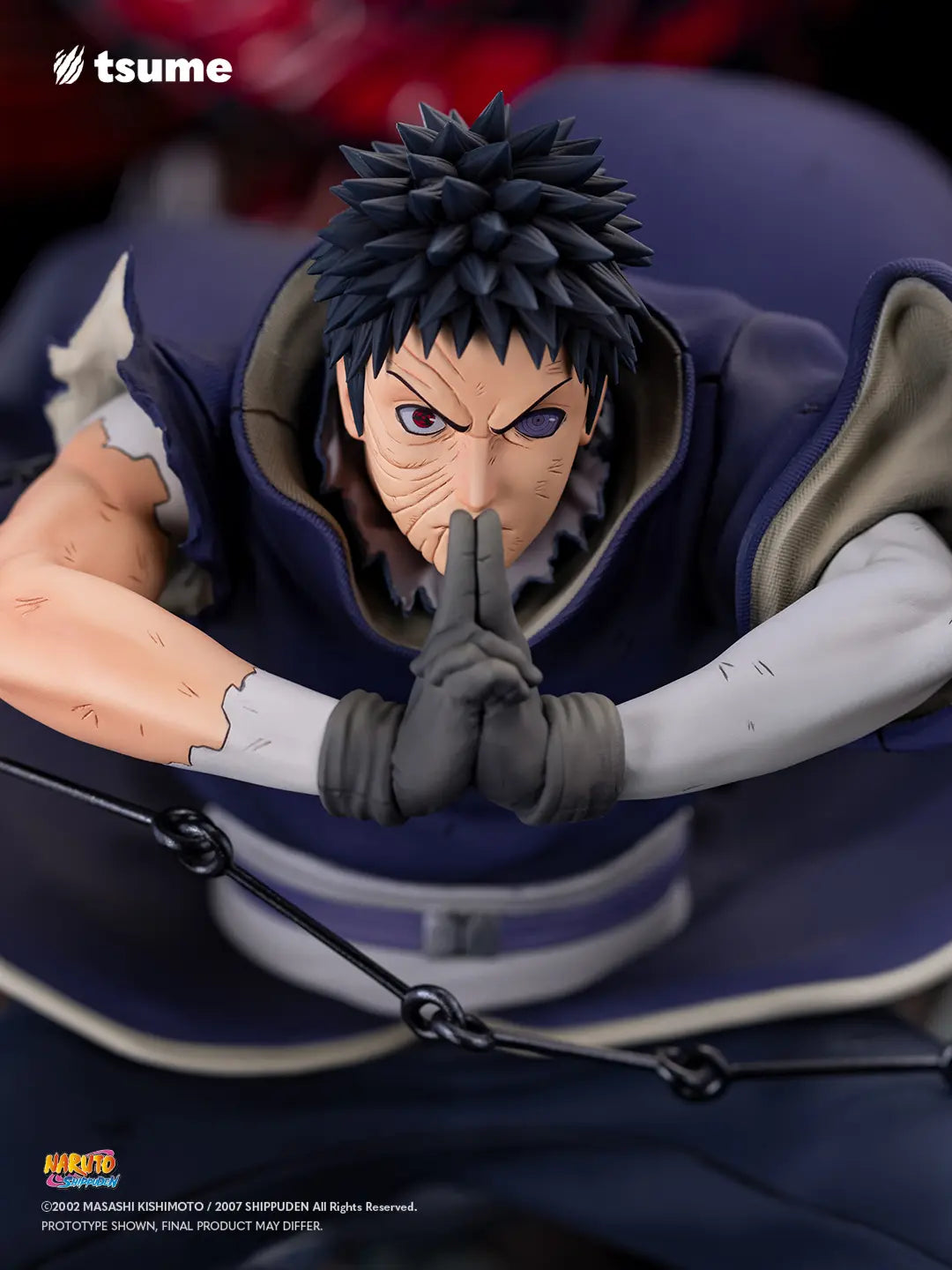 Statue collector Tsume Obito Uchiha Ultra HQS gros plan Sharingan masque sculpture premium 1/6