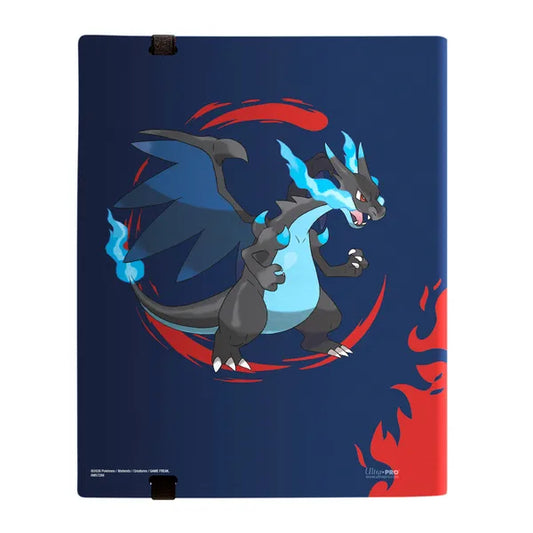 Dos du classeur Ultra Pro 9 pochettes Pokémon Méga-Dracaufeu X et Y avec fermeture élastique