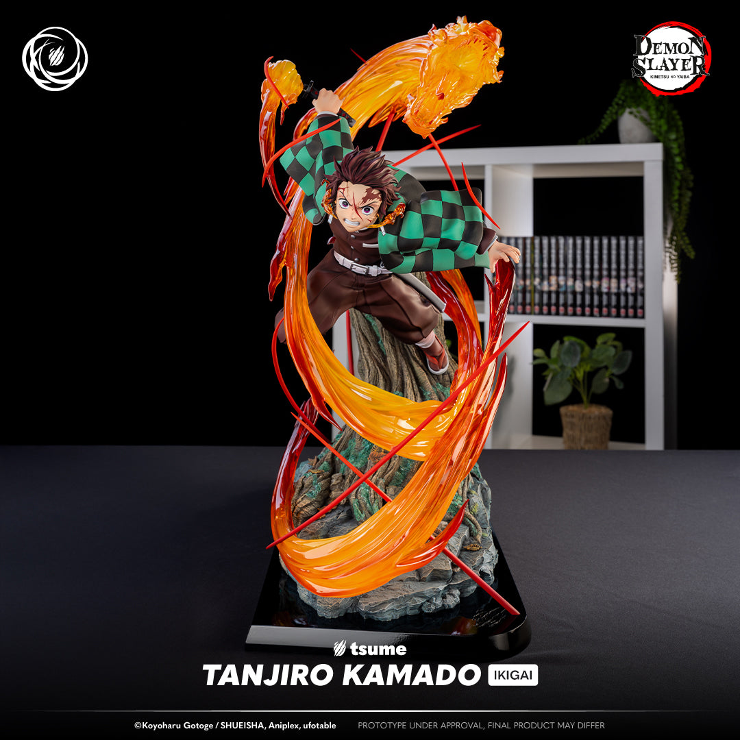 Statue Tsume Tanjiro Kamado Ikigai vue principale résine premium 1/6 Demon Slayer
