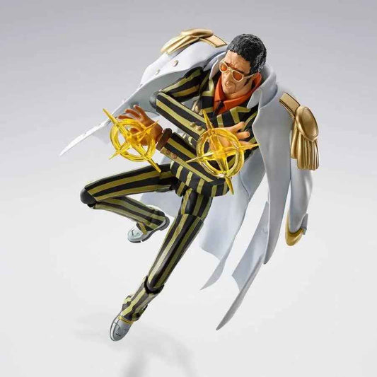 Figurine Borsalino Kizaru Future Island Egghead S.H.Figuarts Bandai - vue latérale amiral One Piece