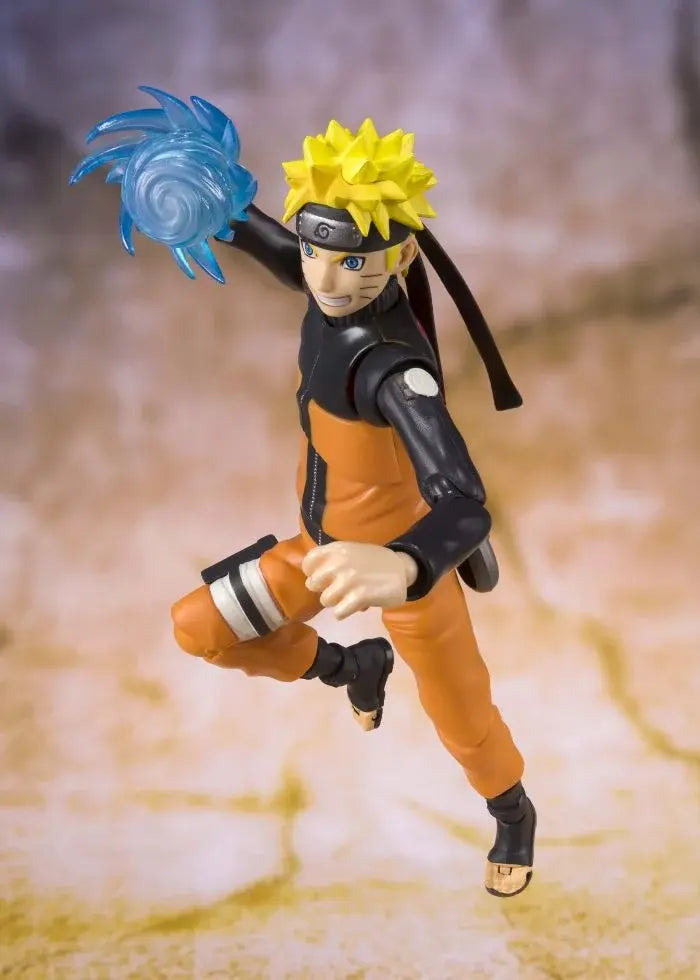 Figurine Naruto Uzumaki Best Selection New Pack S.H.Figuarts Bandai - vue profil orbe tourbillonnant Naruto Shippuden