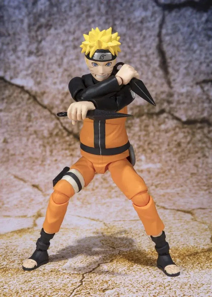 Figurine Naruto Uzumaki Best Selection New Pack S.H.Figuarts Bandai - vue ensemble pose tactique Naruto Shippuden