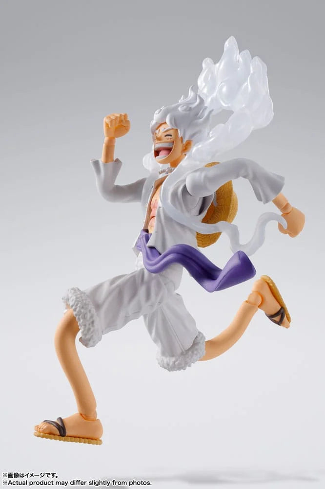 Figurine Luffy Gear 5 One Piece S.H.Figuarts 155mm vue de profil