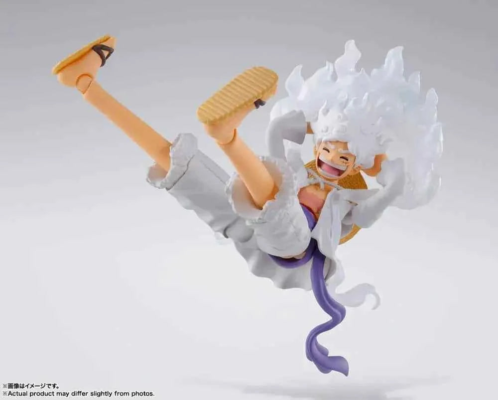 Figurine Luffy Gear 5 S.H.Figuarts Bandai Tamashii Nations - vue de face One Piece