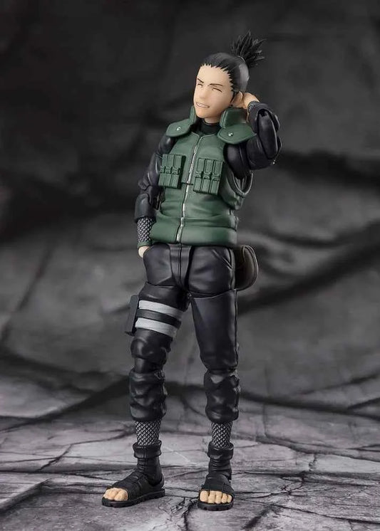 Figurine Shikamaru Nara Brilliant Strategist S.H.Figuarts Bandai - vue ensemble pose tactique Naruto Shippuden