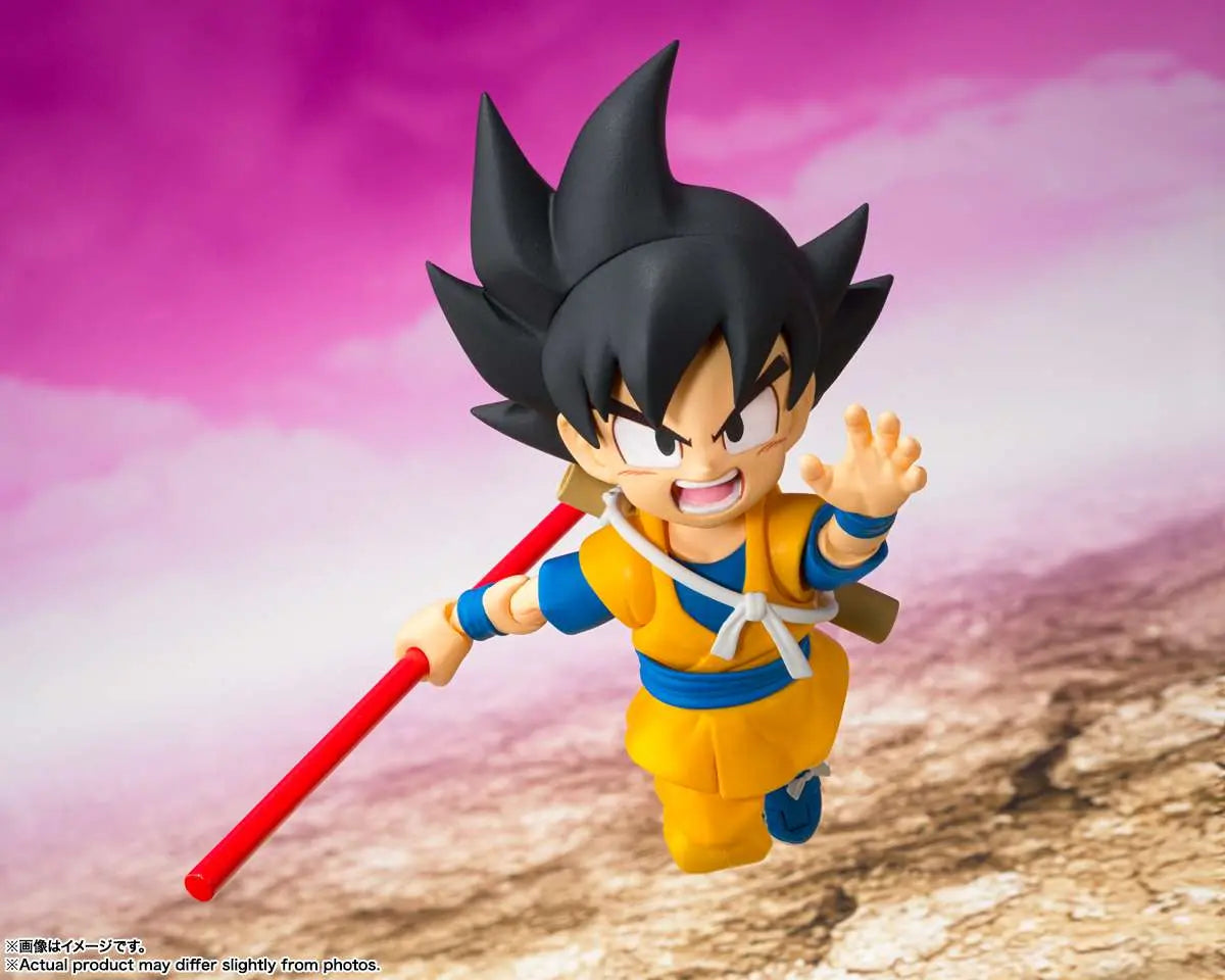 Figurine Mini Son Goku Daima S.H.Figuarts Bandai - poses dynamiques multiples points d'articulation Dragon Ball