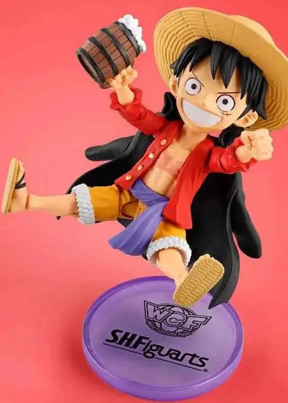 Figurine Luffy World Collectable Figure S.H.Figuarts Bandai - vue principale chapeau paille gilet rouge One Piece
