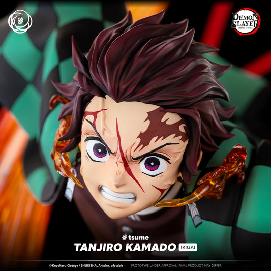 Statue collector Tsume Tanjiro Kamado Ikigai gros plan visage sculpture premium 1/6