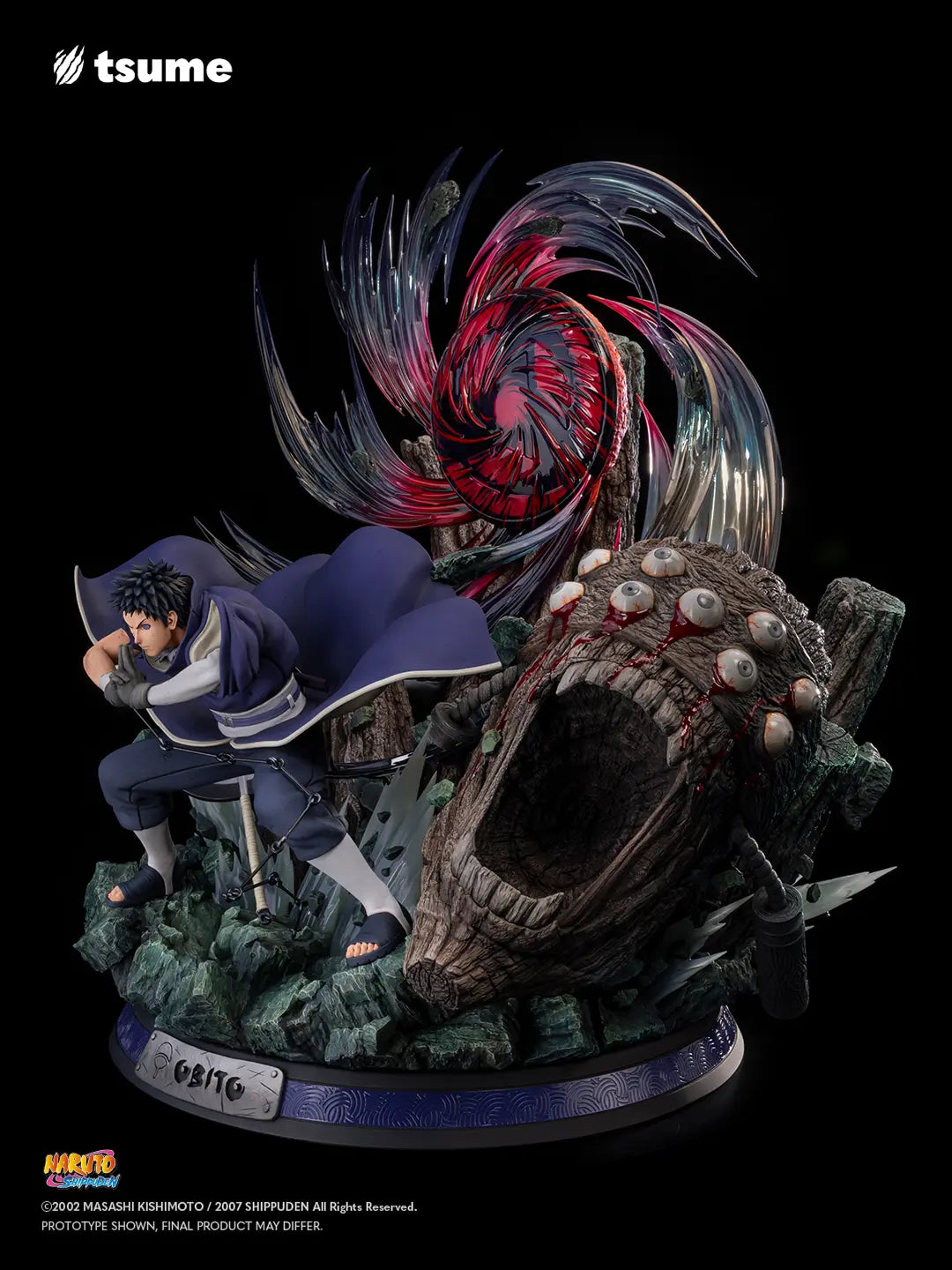 Statue Tsume Obito Uchiha Ultra HQS vue latérale diorama complet édition limitée 200 ex 1/6
