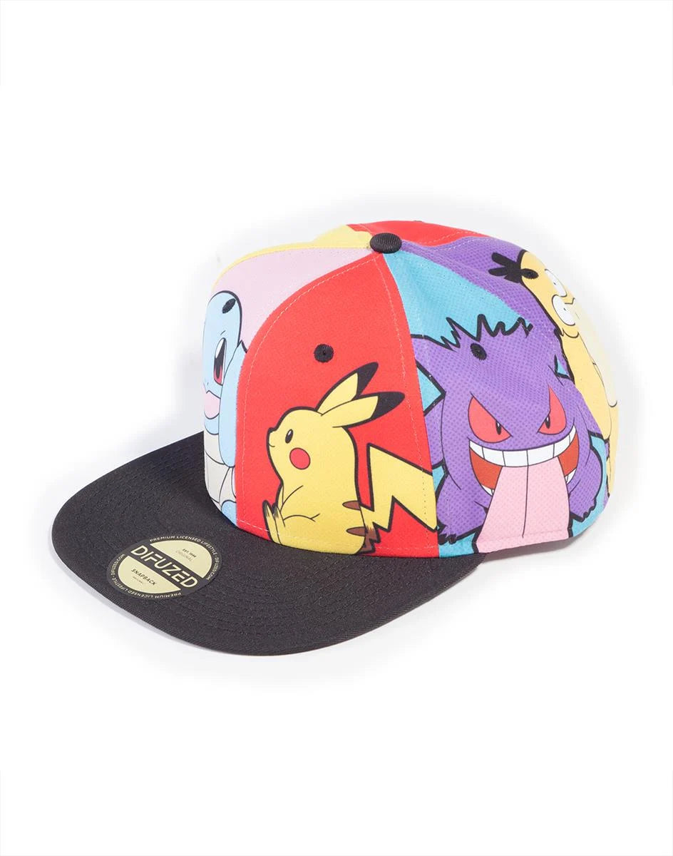 Casquette Pokemon Multi Pop Art snapback polyester design color