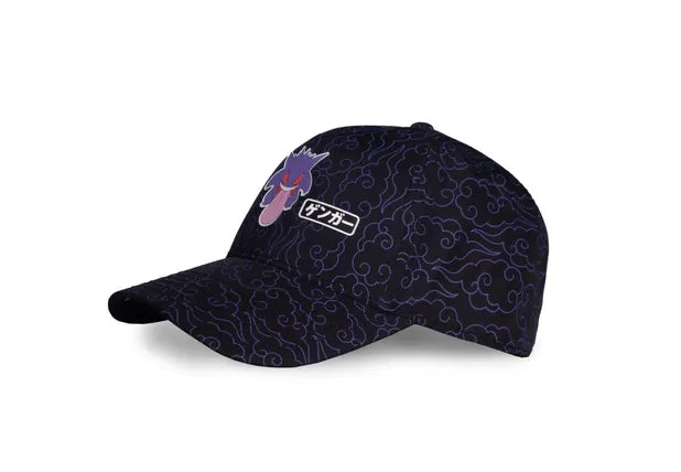 Casquette Pokemon Ectoplasma ajustable 100% coton snapback vue profil
