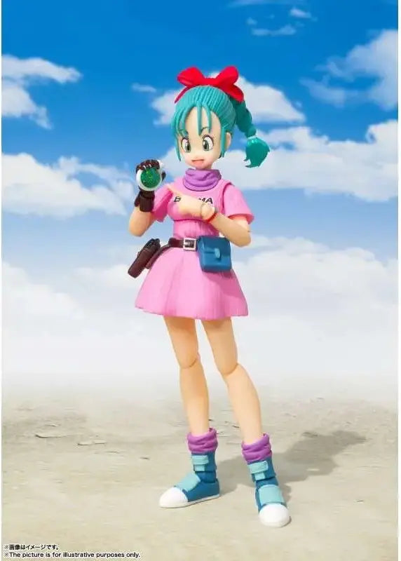 Figurine Dragon Ball Bulma Adventure Begins S.H.Figuarts Bandai - Vue principale avec tenue mythique