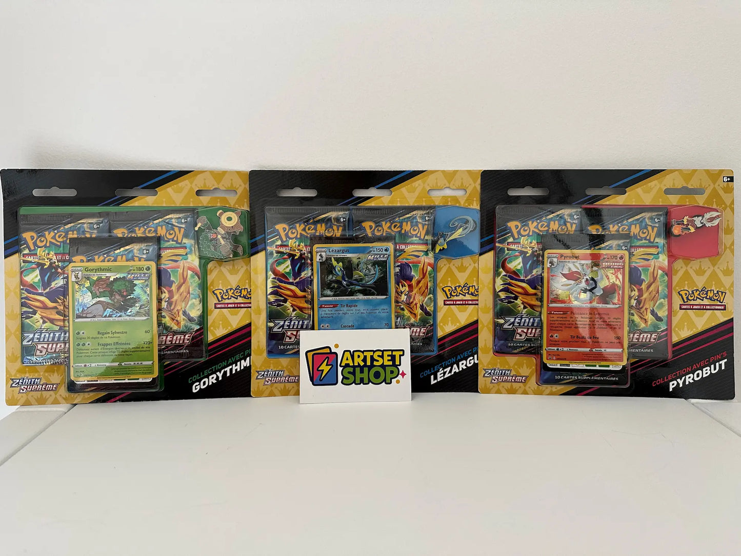 Détail Artset 3 Tripack EB12.5 - Lézargus Pyrobut Gorythmic - Zénith Supreme - FRANCAIS