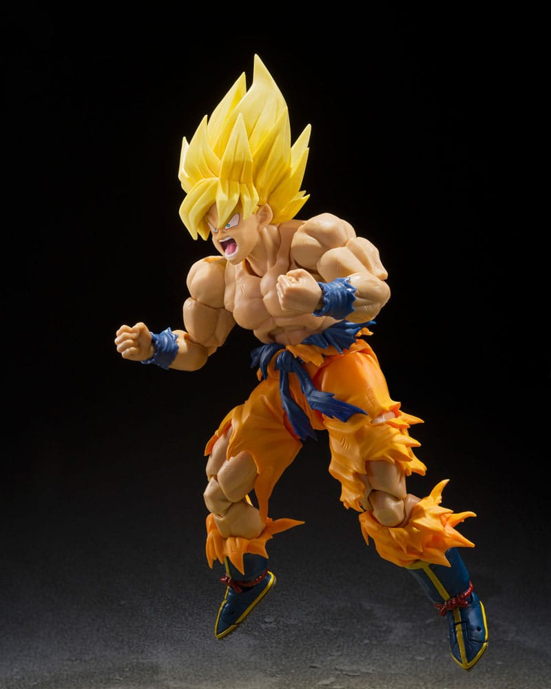 Figurine Dragon Ball Z Super Saiyan Goku S.H.Figuarts - pose dynamique