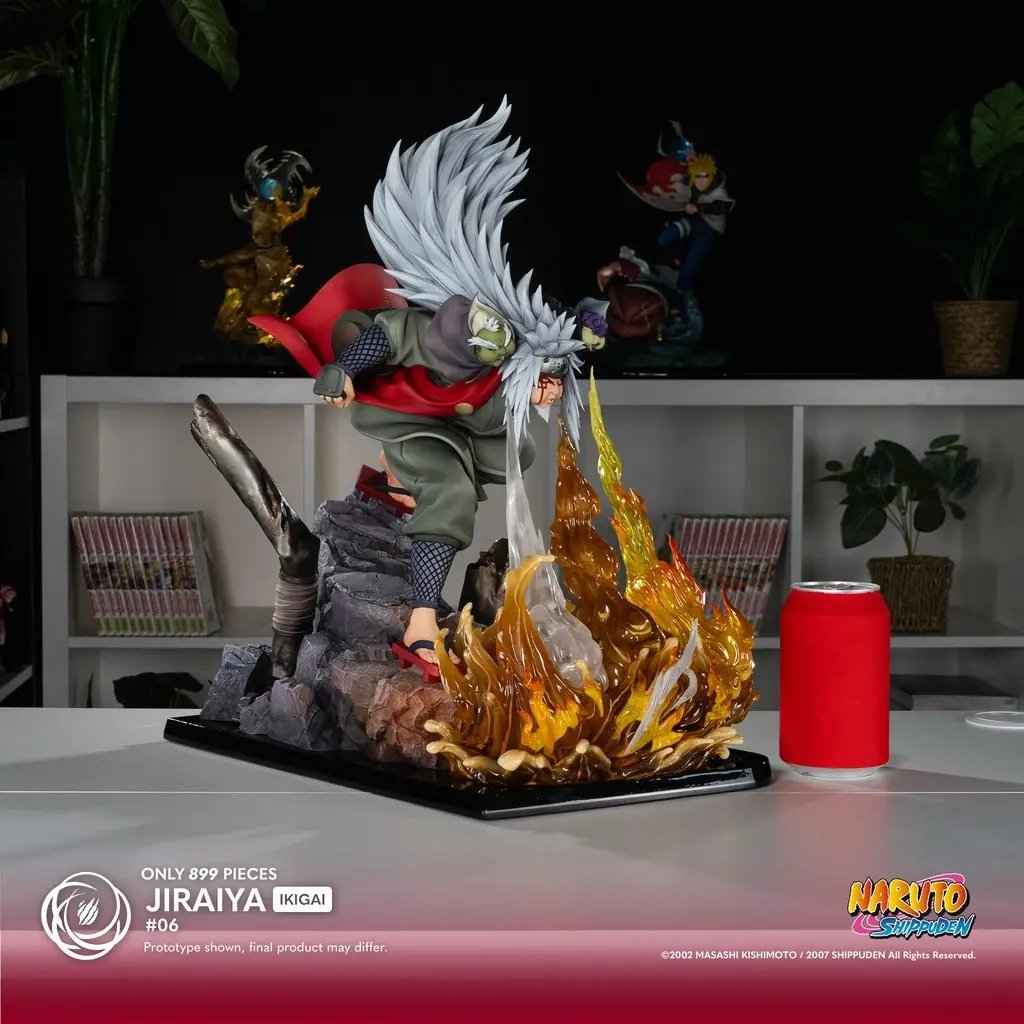 Statue collector Tsume Jiraiya Ikigai vue de profil détaillée résine 1/6