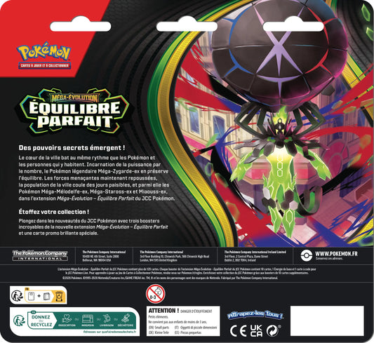 Packaging tripack Pokemon ME03 Germignon Méga-Évolution Équilibre Parfait