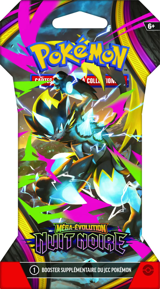 Sleeved Booster Pokémon ME05 Méga-Évolution Nuit Noire - Méga-Zeraora-ex - JCC français