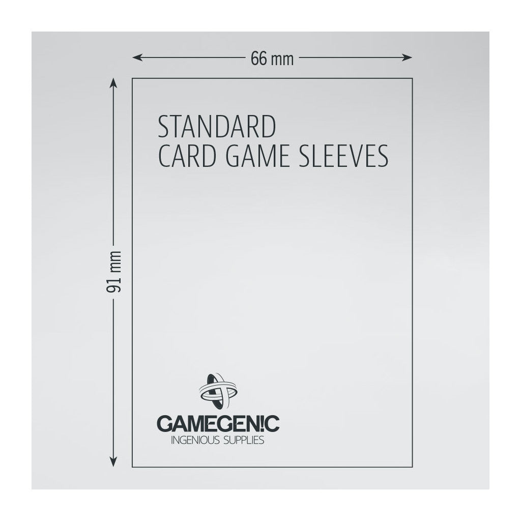 Sachet de 20 protèges-cartes Prime Sleeves transparents 66x91mm pour cartes standard - Dimensions