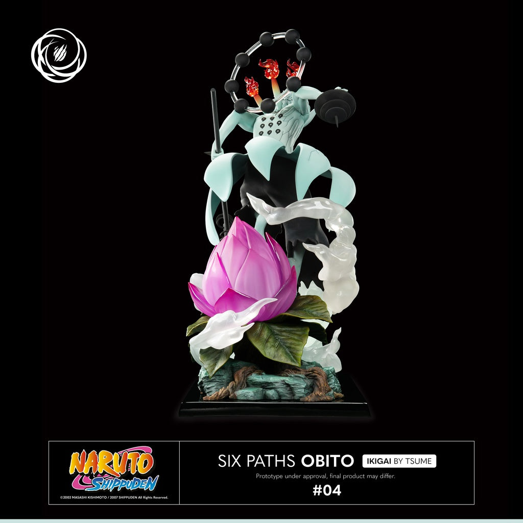 Vue arrière statue Obito Six Paths avec Arbre Divin base résine Tsume