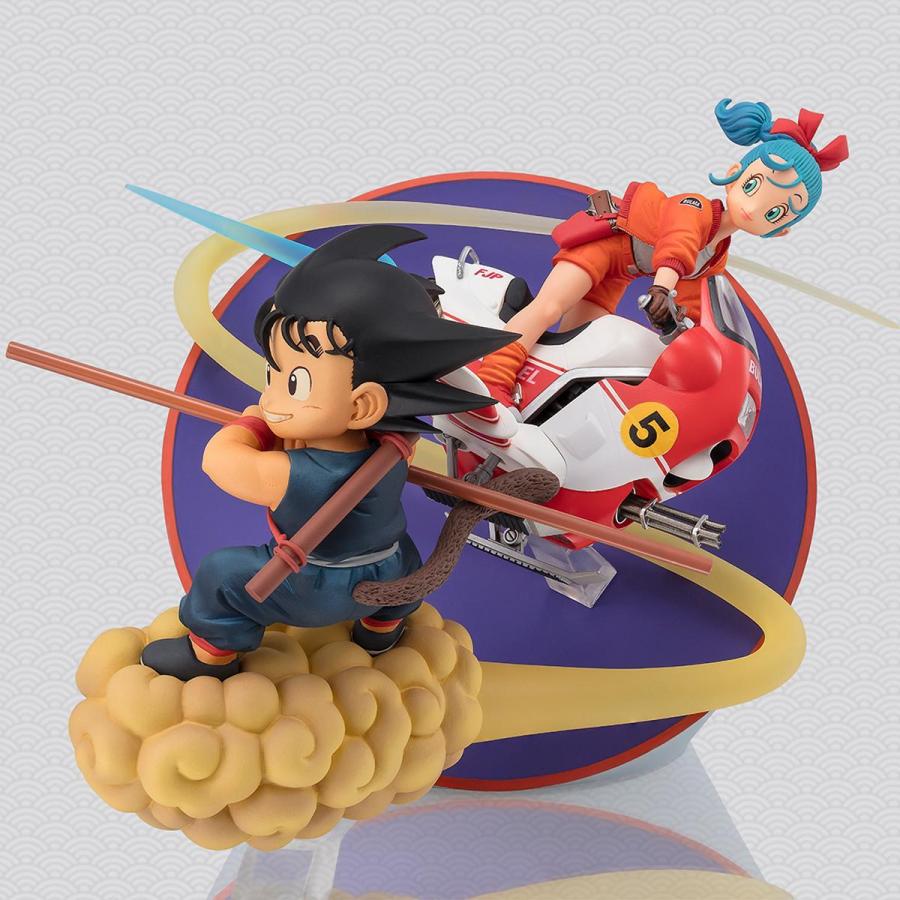 Figurine Dragon Ball Son Goku & Bulma Figuarts Zero vue latérale
