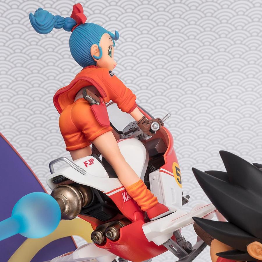 Figurine Dragon Ball Son Goku & Bulma Figuarts Zero détails moto