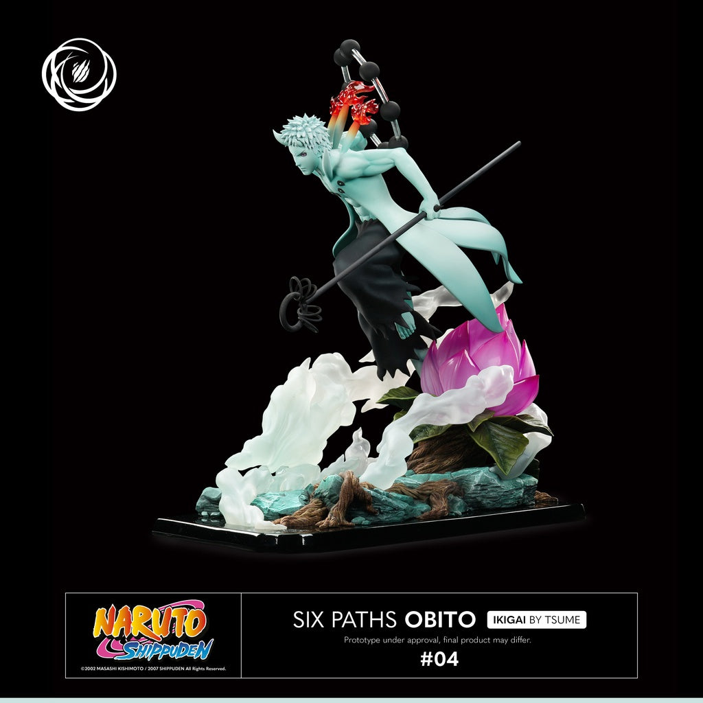 Statue Obito Ikigai vue trois-quarts pose dynamique Tsume résine