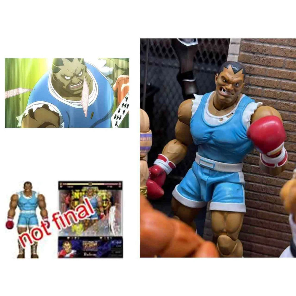 Packaging figurine Balrog Street Fighter 2 Jada Toys - boîte collector