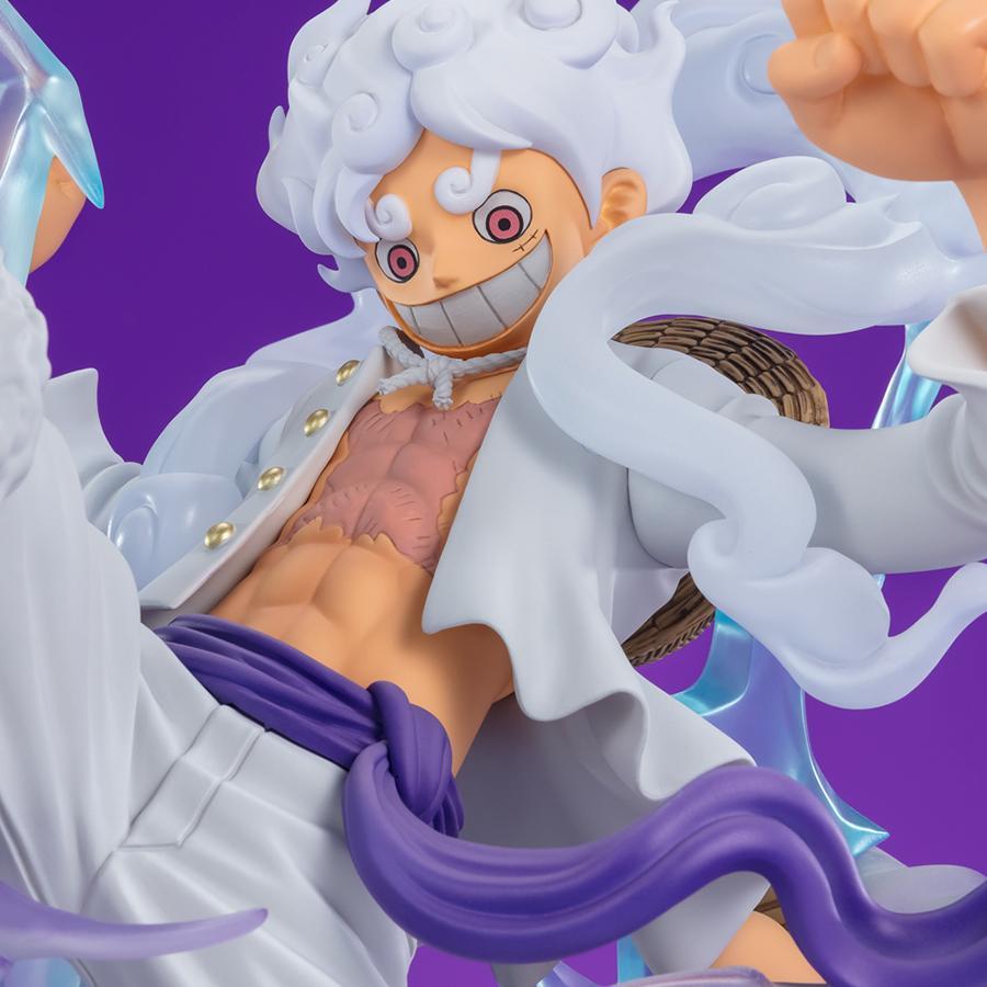 Monkey D. Luffy Gear5 - Gros plan détails sculpture premium