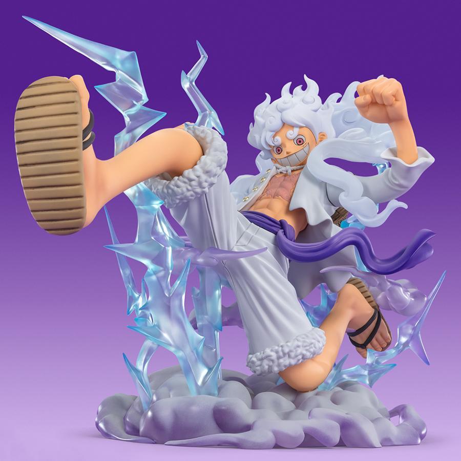 Monkey D. Luffy Gear5 gigant - Détail sculpture et finitions premium