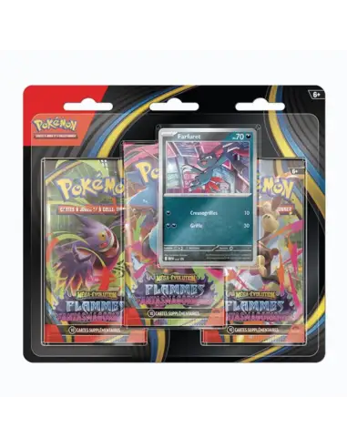 Tripack Pokemon ME02 Farfuret Méga-Évolution français