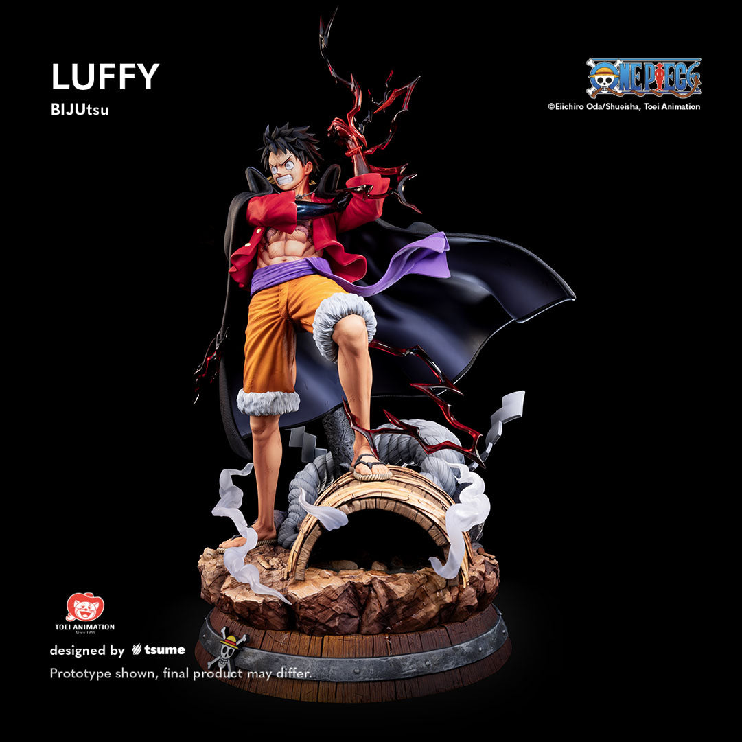 Statue collector Tsume Luffy Bijutsu vue latérale pose dynamique ONE PIECE 1/4