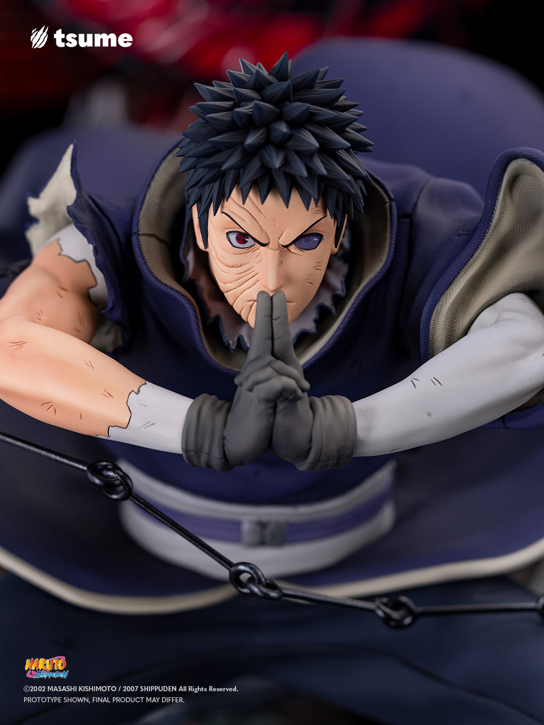Statue collector Tsume Obito Uchiha Ultra HQS gros plan Sharingan masque sculpture premium 1/6