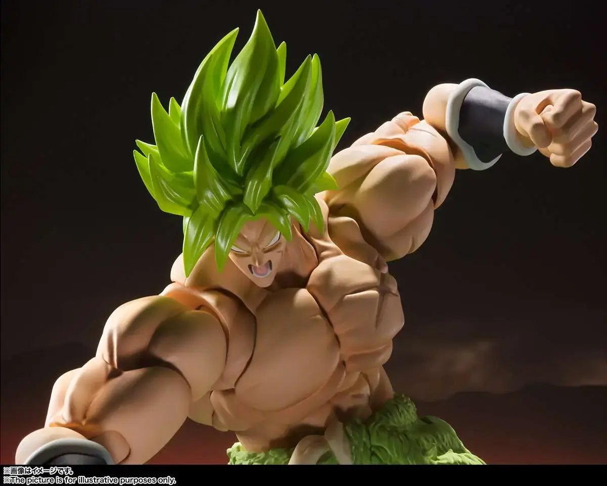 Figurine Broly SH Figuarts visage féroce yeux blancs Super Saiyan Légendaire