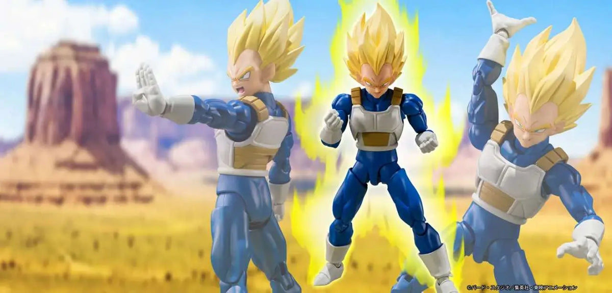 Figurine Vegeta Prince des Saiyans en pose de combat – S.H.Figuarts Dragon Ball Z