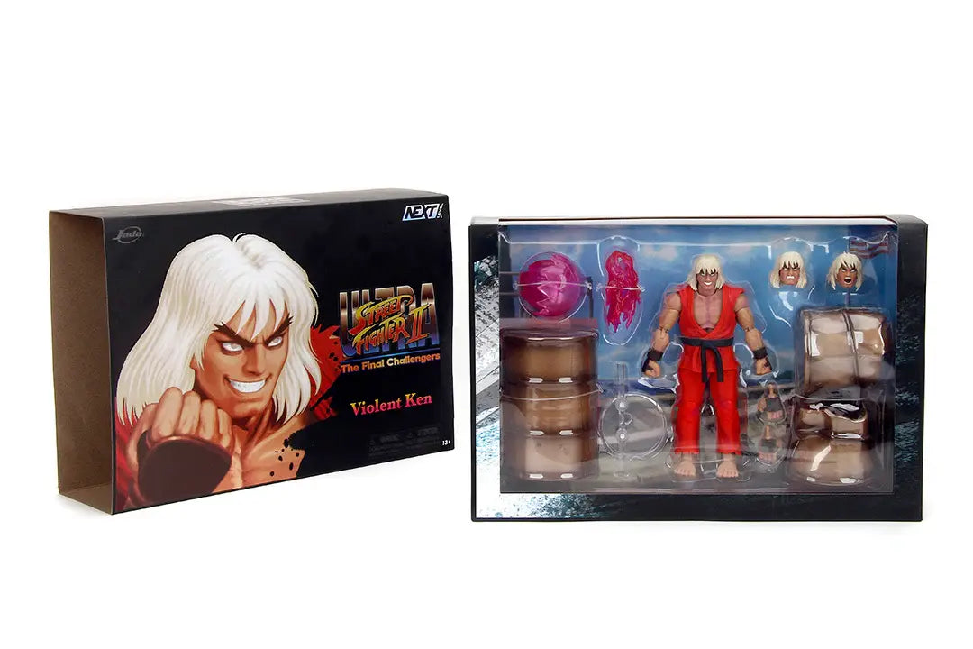 Figurine Violent Ken Street Fighter 2 Jada Toys - Packaging boîte collector premium