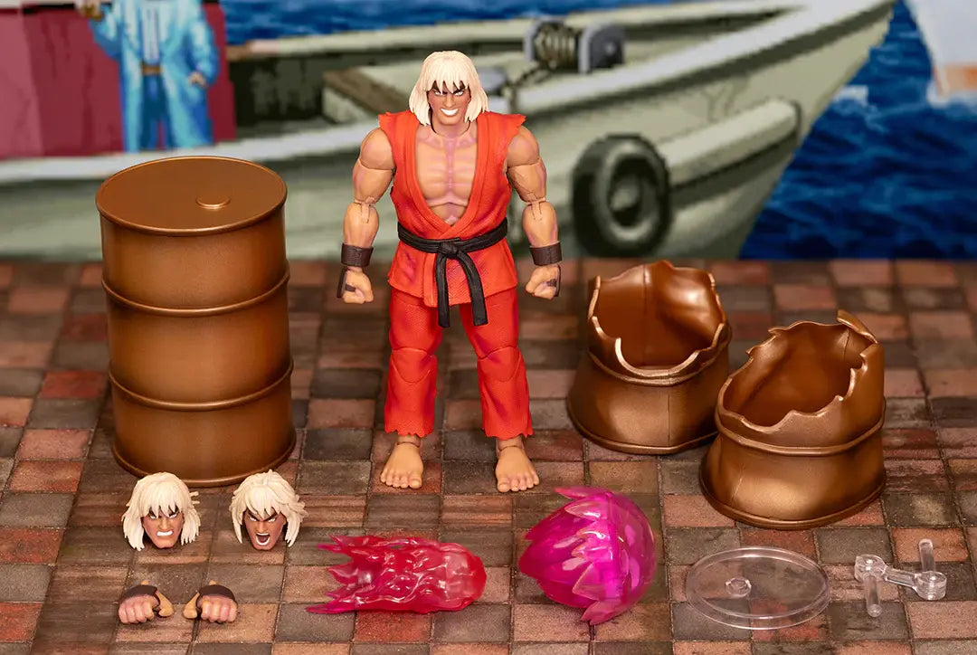 Figurine Violent Ken Street Fighter 2 - 3 têtes interchangeables et expressions variées