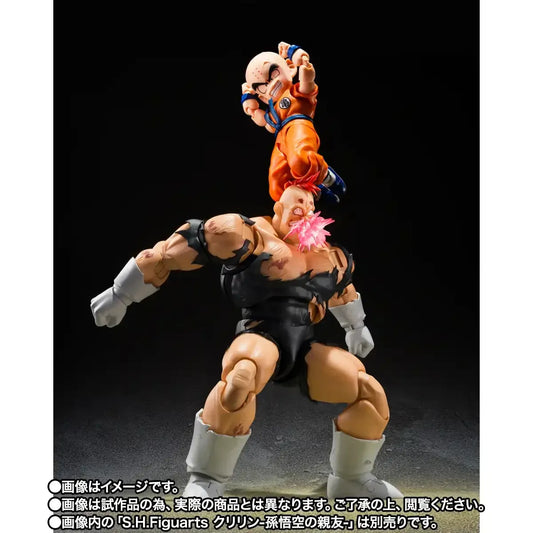 Figurine S.H.Figuarts Recoome Dragon Ball Z en combat contre Krillin - pose dynamique saga Namek