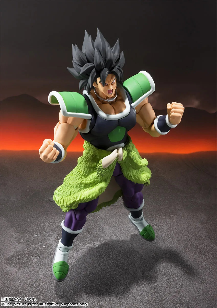 Figurine Broly SHF Dragon Ball Super – mains interchangeables et collier de contrôle