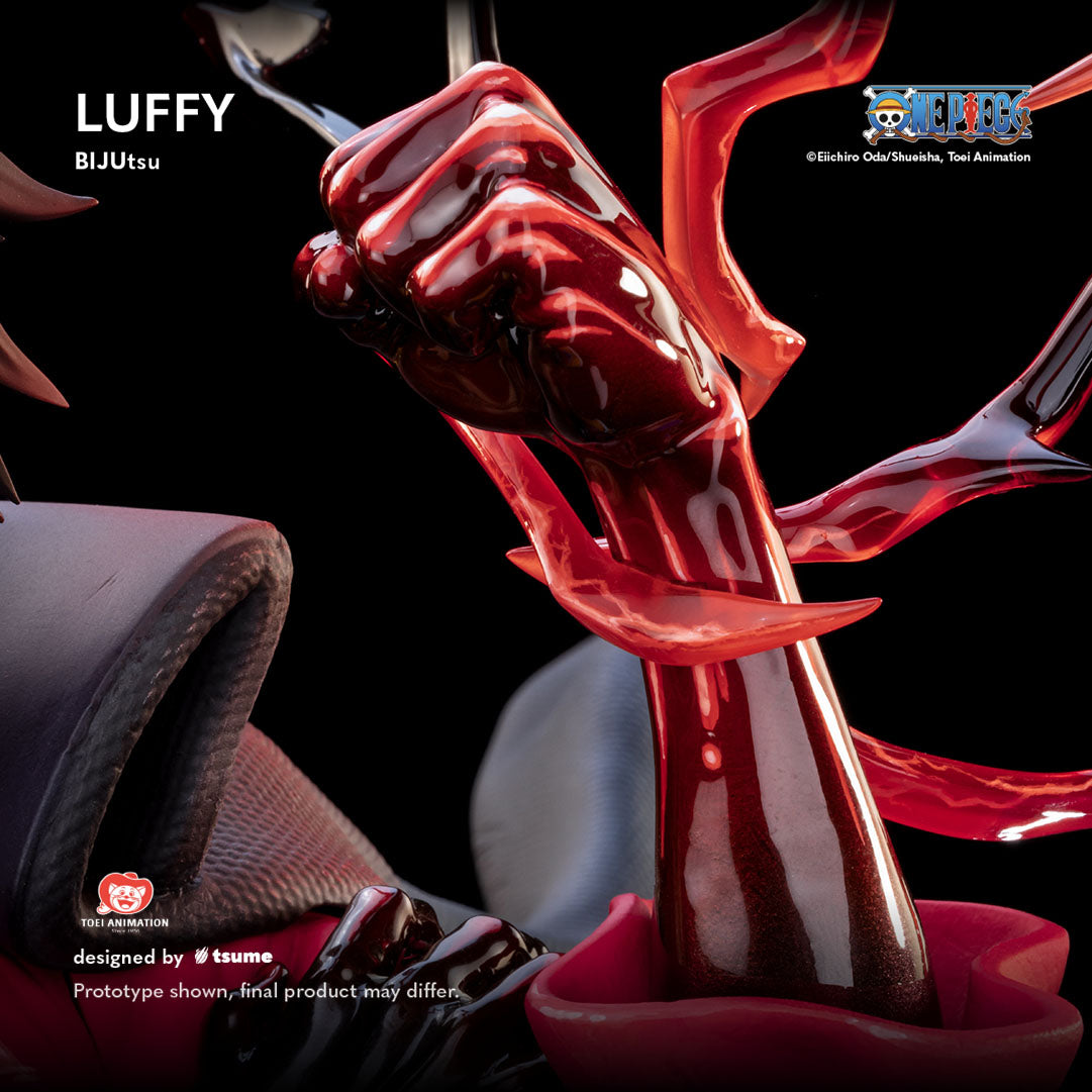 Figurine Tsume Luffy Bijutsu gros plan bras Haki imprégné pièce interchangeable 1/4