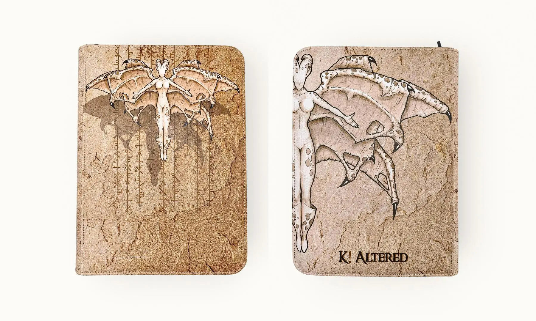 Classeur zippé WiseGuard 9 cases TreasureWise – artwork Faceless Deamon by Kevin Altered, face avant et dos