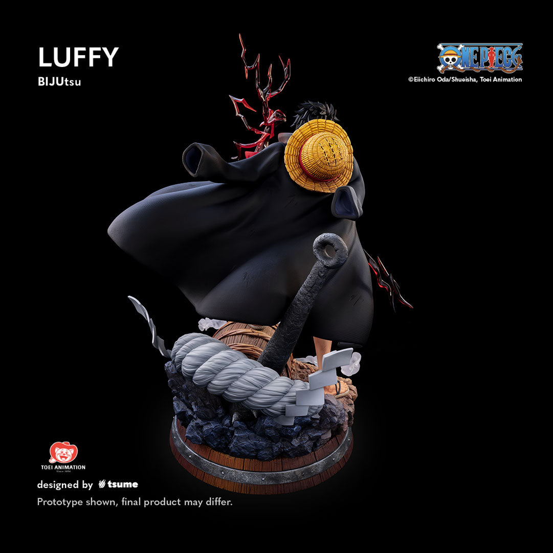 Statue Tsume Luffy Bijutsu vue arrière sculpture détaillée ONE PIECE 1/4