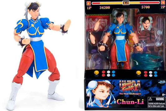 Figurine Street Fighter 2 Chun-li blue dress - de luxe action figure  scale 1:12 - Jada Toys