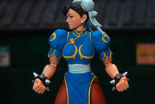 Figurine Street Fighter 2 Chun-li blue dress - de luxe action figure  scale 1:12 - Jada Toys