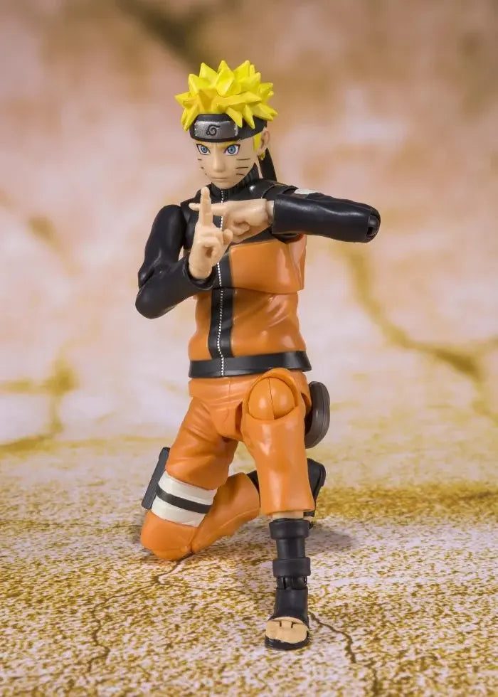 Figurine Naruto Uzumaki Best Selection New Pack S.H.Figuarts Bandai - vue principale tenue orange bandeau Naruto Shippuden