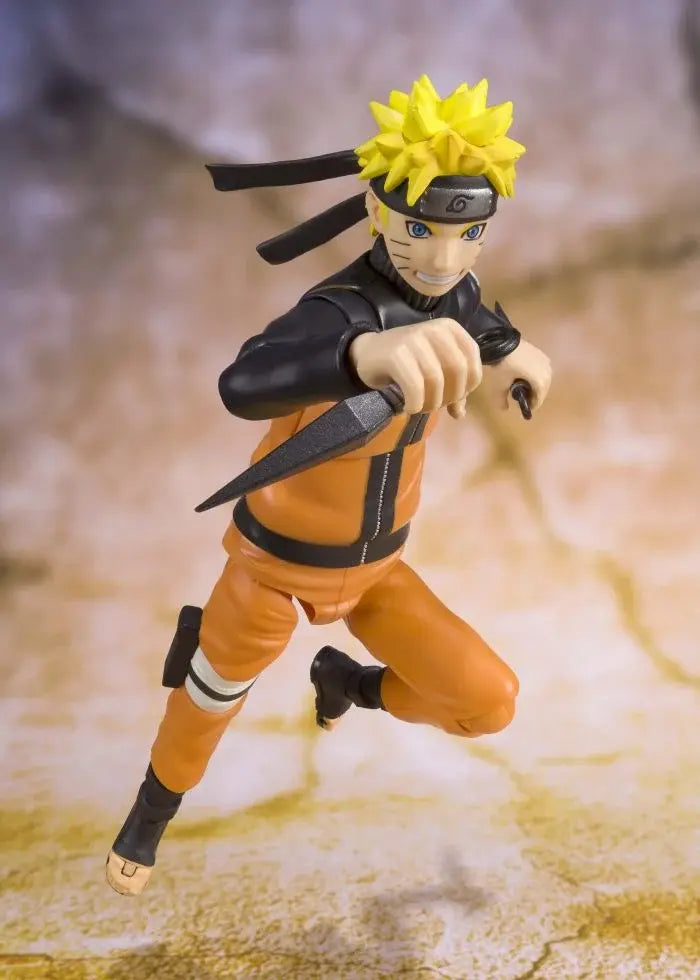 Figurine Naruto Uzumaki Best Selection New Pack S.H.Figuarts Bandai - vue profil Naruto Shippuden