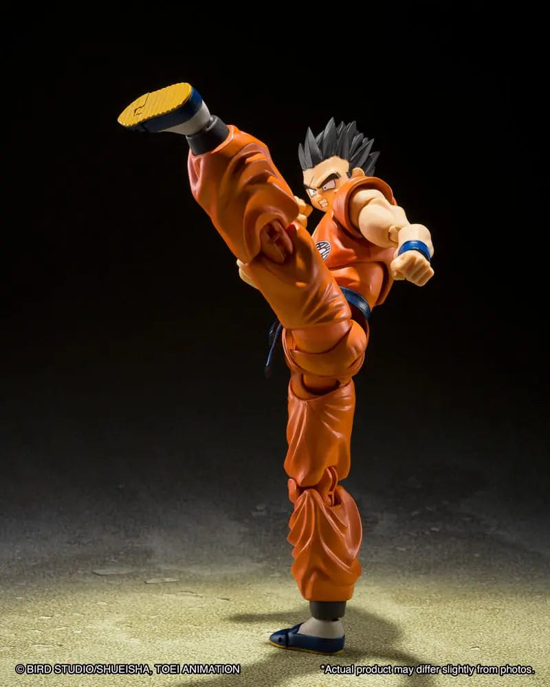 Figurine Yamcha Earth's Foremost Fighter S.H.Figuarts Bandai - stance attaque jambe avant bras tendu Dragon Ball Z