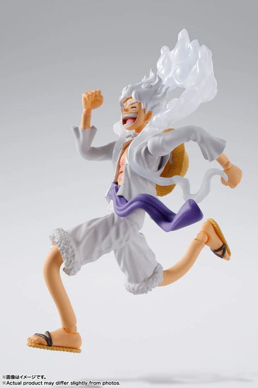 Figurine Luffy Gear 5 One Piece S.H.Figuarts 155mm vue de profil