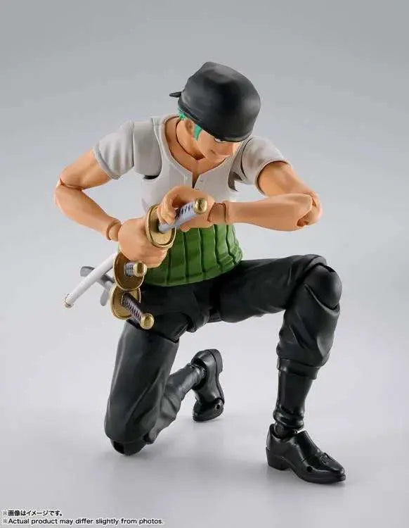 Figurine Roronoa Zoro Romance Dawn S.H.Figuarts Bandai - Pose dynamique One Piece